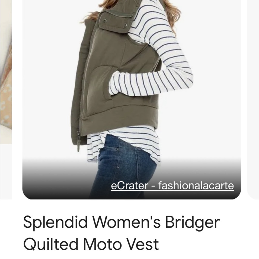 Splendid Olive moto vest, size medium. Gently used and in excellent condition. - Picture 8 of 8